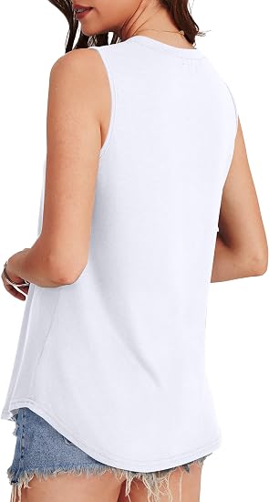 Loose High-Neck Sleeveless Tunic Top